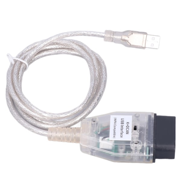 Auton diagnosointityökalun kaapeli K+DCAN OBD2 USB-kaapelirajapinta kytkimellä korvaamaan sarja 1 E81 E82 E83 E87 E88 20042011