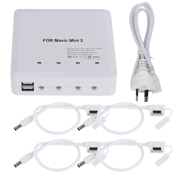 4-in-1 Drooniakku Latauslaite USB-Portin Latausadapteri DJI Mini 2:lle 100-240V AU-Pistoke