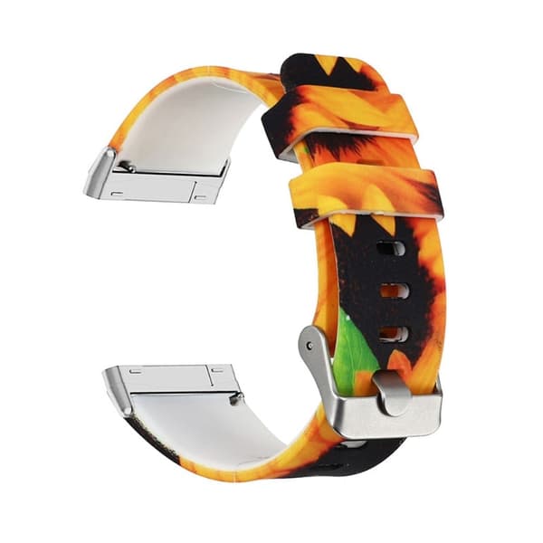 Fitbit Sense / Versa 3 mönstrat klockarmband i silikon - Solros multifärg multicolor