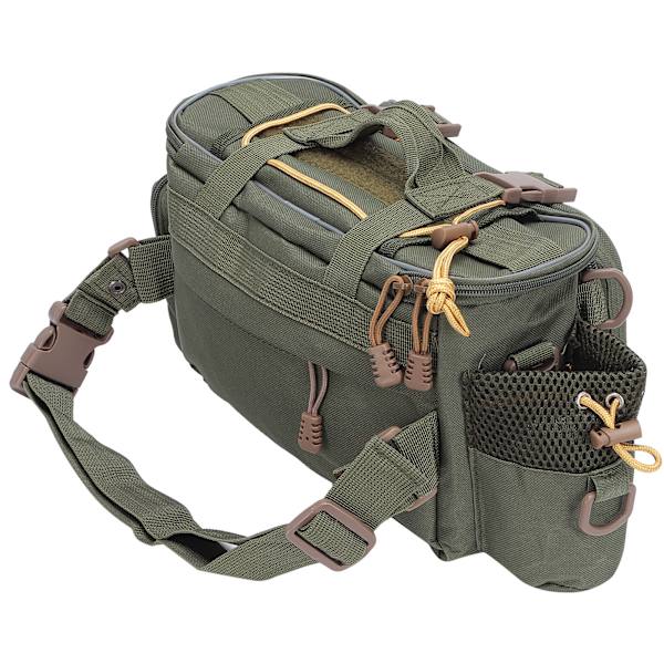 Kalastuspussi Vedenkestävä kalastustarvikkeiden säilytyspussi suurilla säilytystiloilla kalastustarvikkeiden säilytykseen Army Green