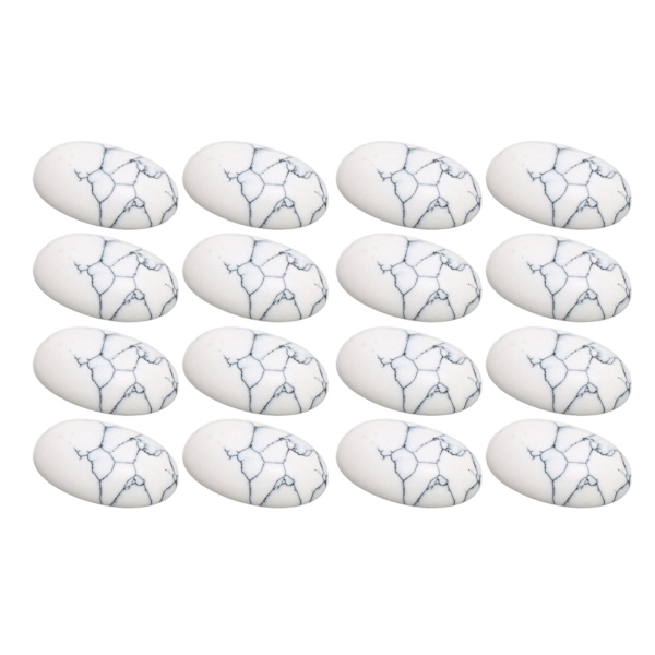 20 kpl Luonnollinen soikea litteä takainen jalokivi-cabochon 18x13mm valkoinen turkoosi Parantava koruihin käsityöhön helmenvalmistukseen