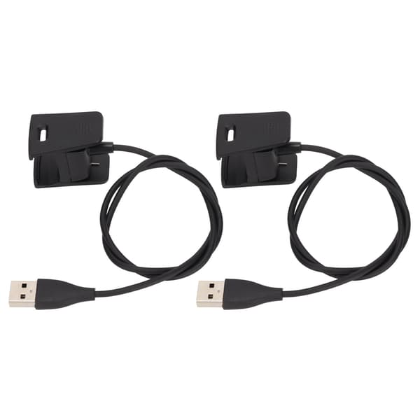 2 stk. Smartwatch-lader USB-ladekabel Ledning Laderdokkadapter for Fitbit Charge 2