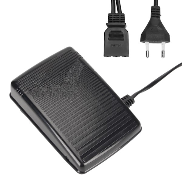 Symaskine Fodpedal med Strømledning Skridsikker Pude Multifunktionel Fodkontrolpedal EU Stik 220V