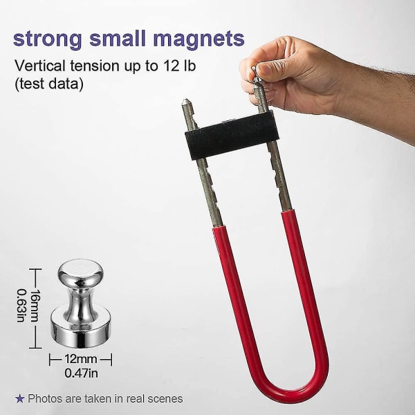 12st Kylskåp Magneter Stark Neodymium Magnetic Push Pins Heavy Duty För Kök Kylskåp Magnetic Board Office Whiteboard Anslagstavla (12x16mm)