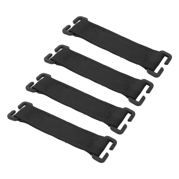 4 stk Rygsæk Molle Strips Sort Kraftfuldt Greb Stærk Vedhæftning Nylon Krog og Øje Molle Patch til Udendørsrejser