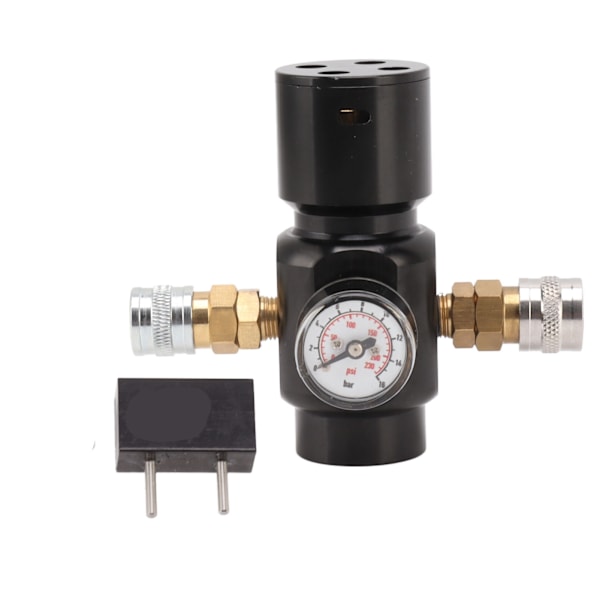 CO2-miniregulator Aluminiumlegering Messing Rustfritt stål 8 mm Dobbel hunnadapter CO2-tanktrykkregulator