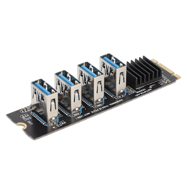 M.2 NVME PCIE 1X -nosto kort M.2 NVME 4 PCIE 1X USB 3.0 -porttiin Lämpösuojaus 4 PCIE-näytönohjaimen laajennus