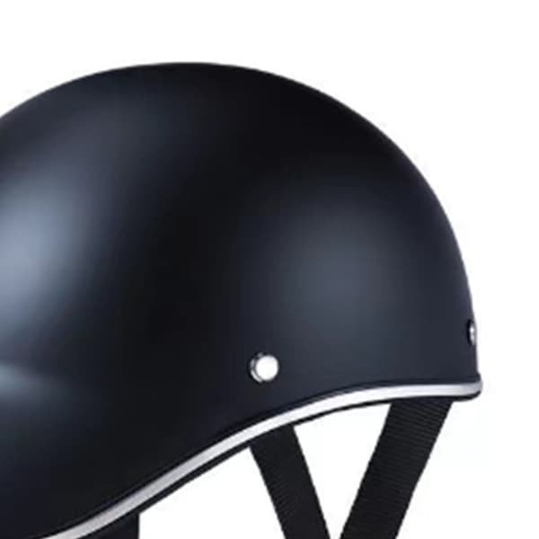 Motorcycle Baseball Style Helmet Breathable Adjustable Lightweight ABS Plastic Black