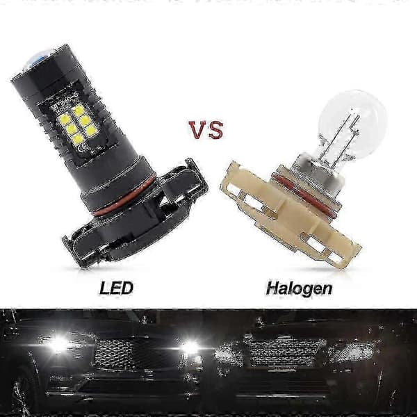 5202 PSX24W LED-frontlykter 2 stk. hvite xenonlamper Kompatibel med Jeep Compass 2017 til 2019 DRL Canbus[LD]