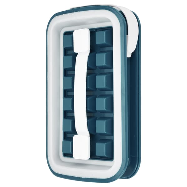 Stretchable Ice Cube Tray Easy Cleaning Space Saving Ice Making Grid for Camping Picnic Outings Green
