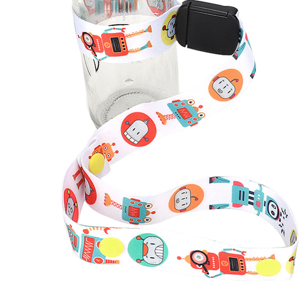 2,5 cm Sutteflaskeholder Justerbar Remholder Barnevogn Legetøj Sippy Leash Tether (Robot)