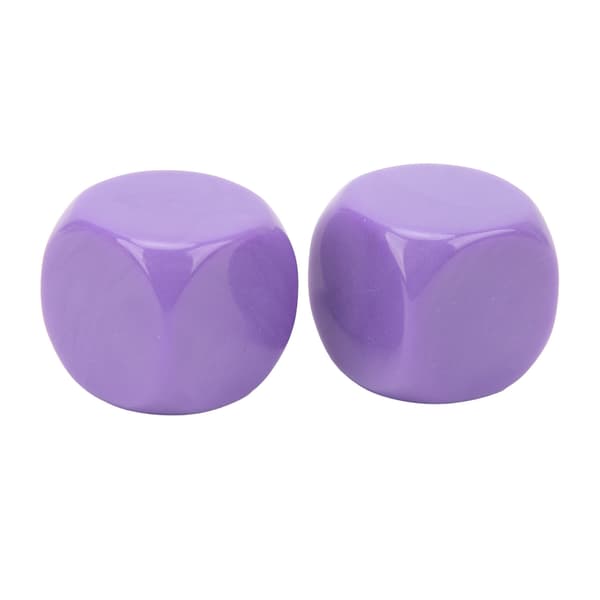 6pcs Large Dice Set Round Corner Waterproof Oxidation Resistance Smooth Surface Dice for Bar DIY Purple