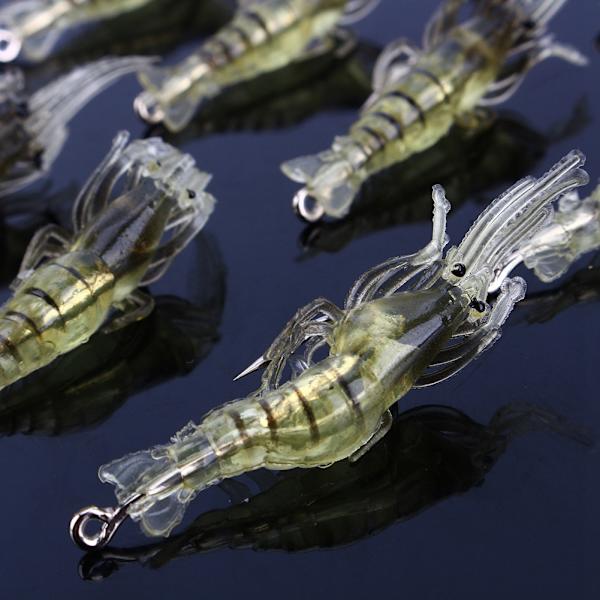 10 stk Rekesimuleringsmyk agn Krok Tackle Base Fiske Lokker