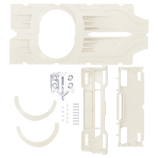 RC Wide Body Stort omgivande skydd Plastmodifieringssatser Passar för WPL D12 RC TruckWhite