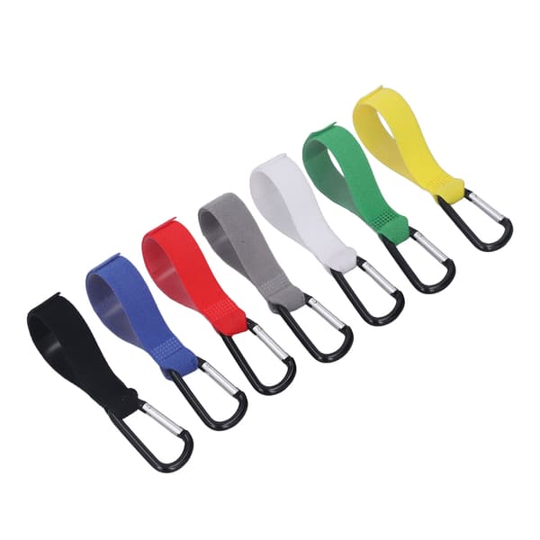 7pcs Stroller Hook Aluminum Alloy Hook and Loop Fastener Multipurpose Carabiner