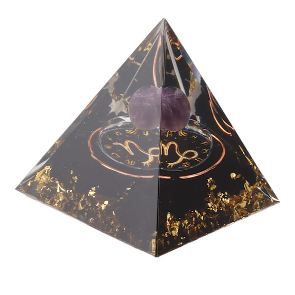 5 cm Orgonitpyramide til positiv energilagning Krystalpyramidemeditation Orgonitpyramider Chakra Zodiac Energy Generator Stenbukken