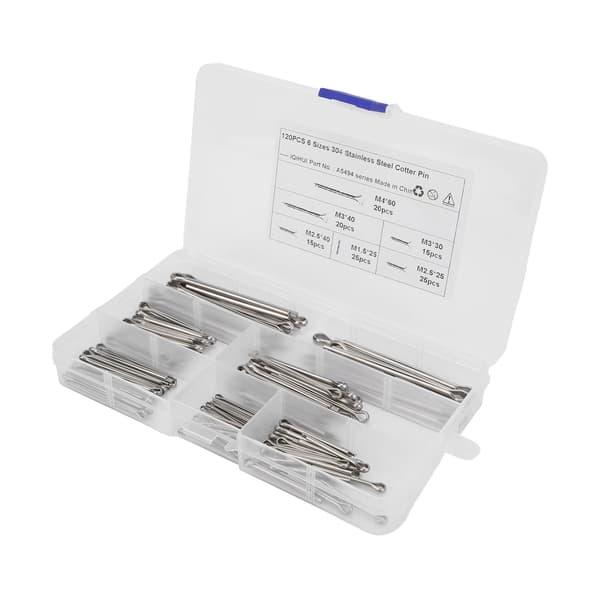 120 stk. Splint-sæt Rustfrit Stål Klips 6 Specifikationer Universal Bil Hardware