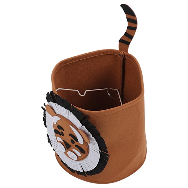 Bomullstvättkorg Förtjockad Tecknad Djur Barnleksaker Hushållsskräp Smutsiga kläder Förvaringshink 30x27cm Tiger Face