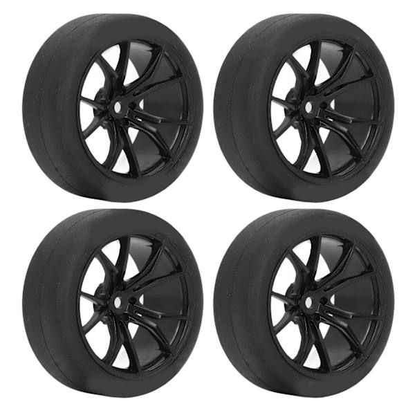 4ST RC-auton renkaat Vahva iskunvaimennus Universaali sopiva TAMIYA TT01 TT02 XV01 XV02 HSP 94123 94122 1/10 Kaukosäätimellä ohjattavat autot Musta