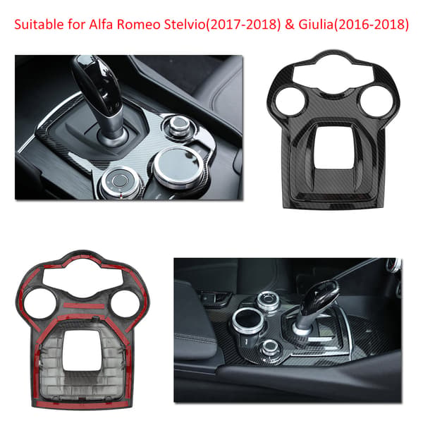 Bil Interiør Sentral Konsoll Kontrollpanel Ramme Deksel Trim for Alfa Romeo Giulia / Stelvio