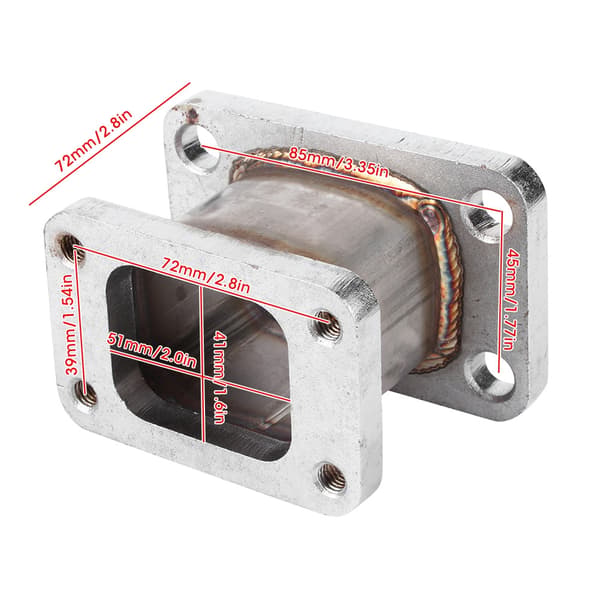 Eksosadapterflens Turbo Ekstern Wastegate T25 T2 til T3