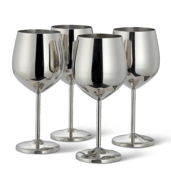 Vinglass i rustfritt stål med uknuselig design