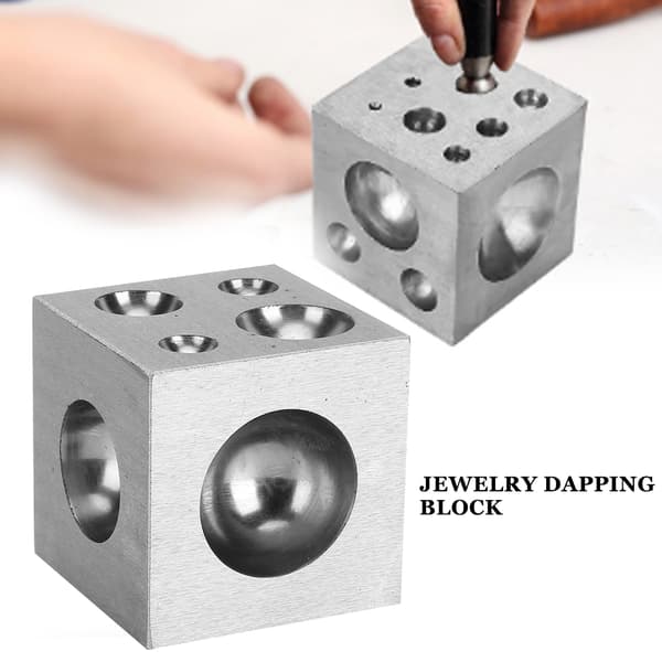 18 Hole Dapping Block High Hardness Silver Gold Jewelry Making Tool
