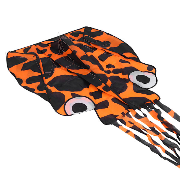 Bläckfisk Drake SingleLine Djur Mjuk Orange Fläckig Färg Utomhus Rolig Flugleksak 4 Meter