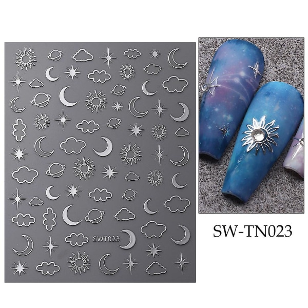 Star Moon Bronzing Mirror Nail Sticker SW-TN024