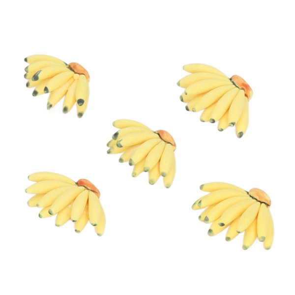 5 stk Dukkehust Bananer 1:12 Skala Kunstig Realistisk Falsk Frugt Bananer Dukkehust Bord Dekorationslegetøj