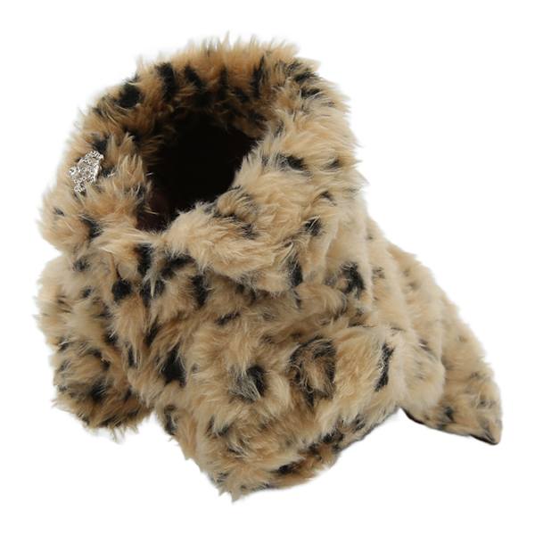 Pet Leopard Print Kappa Söt Retro Snygg Puppy Plysch jacka för höst och vinterL