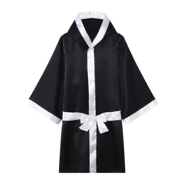 Unisex Bælte Konkurrence Træning Boksekåbe Kickboxingdragt Uniform Sort Black M