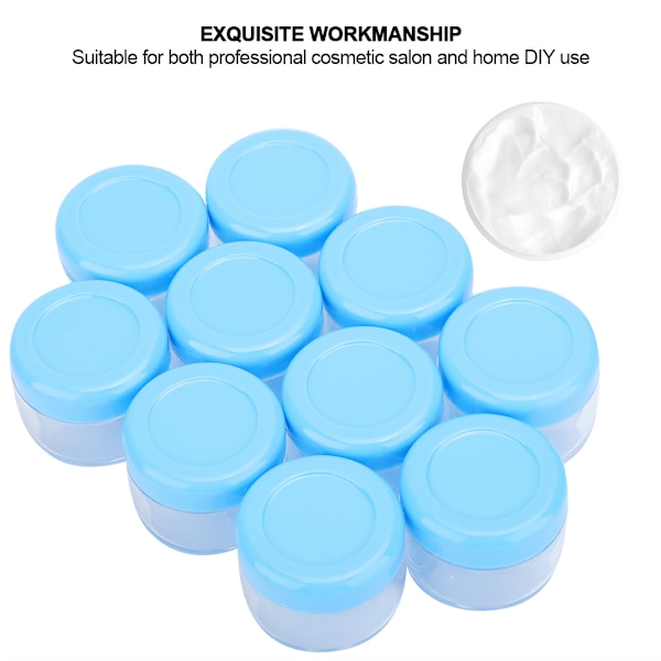 20 stk tomme cremeflasker genopfyldelige DIY fugtighedscremebeholdere til hud (15g/stk blå låg)
