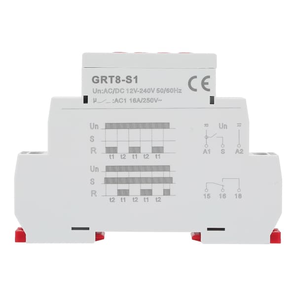 GRT8-S1 Mini Asymmetrisk Cykeltimer PÅ/AV Upprepa Cykeltidsrelä AC/DC12-240V