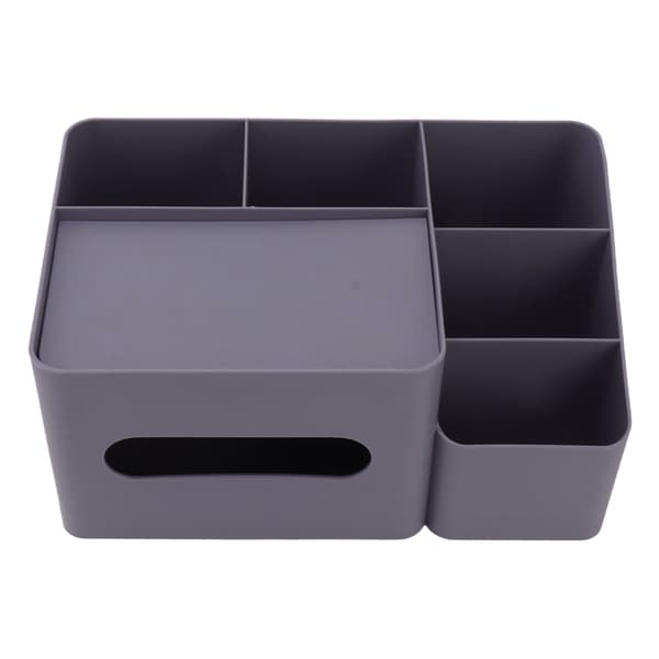 Tissue Box Organizer with Lid Plastic Exquisite Smooth Surface Tissue Desktop Organizer for Home Office Purple