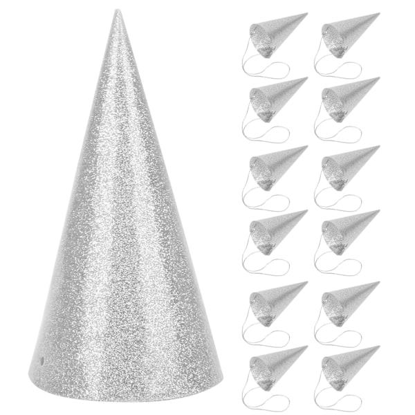 Kon Födelsedag Hattar Roliga Barn Party Crown Glitter Party Hat Dekoration SuppliesSilver