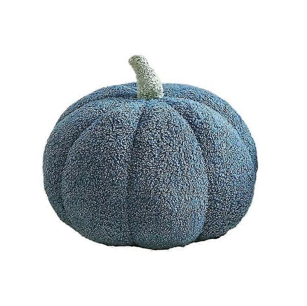 Kudde med 3D-bomullsfyllning och pumpa, heminredning _au Blue 35CM