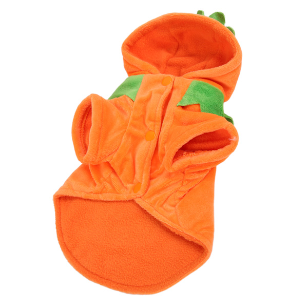 Halloween pumpa hundkläder Söt varm hunddräkt för medelstora hundar Höst Vinter Orange S