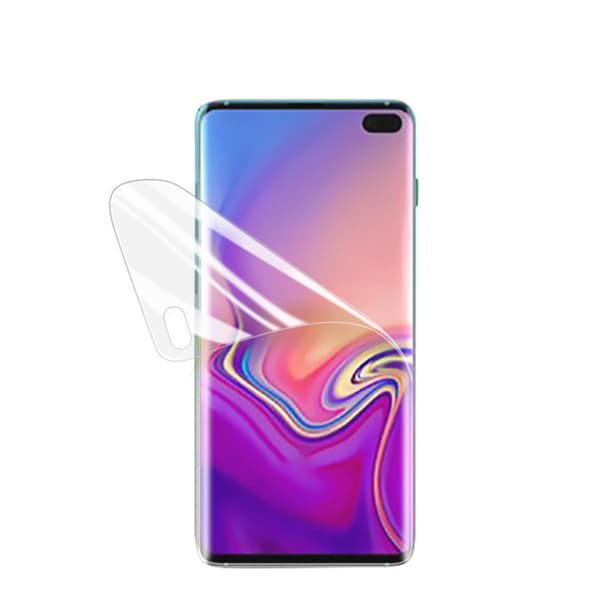 3-PACK Galaxy S10 Plus Mjukt Fram- Baksida PET Skärmskydd Transparent transparent