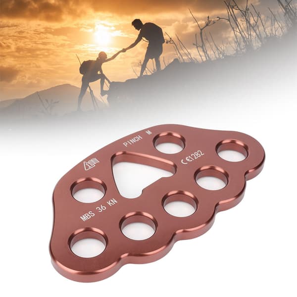 8-huls udendørs klatreplade Bergstigning Multi Anchor Point Connector Gear
