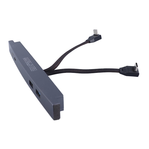 USB-hub Lång Slank Multifunktionell Grå Bärbar USB-dockningsstation Ersättning för Tesla Model 3 Y