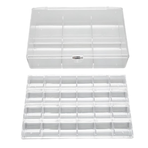 Øreringssmykkeholder Organizer Transparent Akryl 30 Ruter Bærbar Stabelbar Ørering Organizer Box L