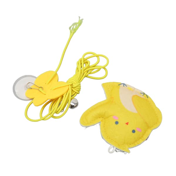 Hanging Door Interactive Cat Toy Felt Chicken Shape Adjustable Fun Cat Teasing Toy for Home