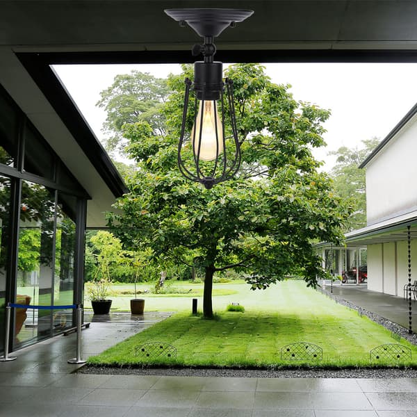 85-240V E26/E27 Wall Lamp Light Retro Style Wall Sconce Fixture for Bathroom Corridor Black