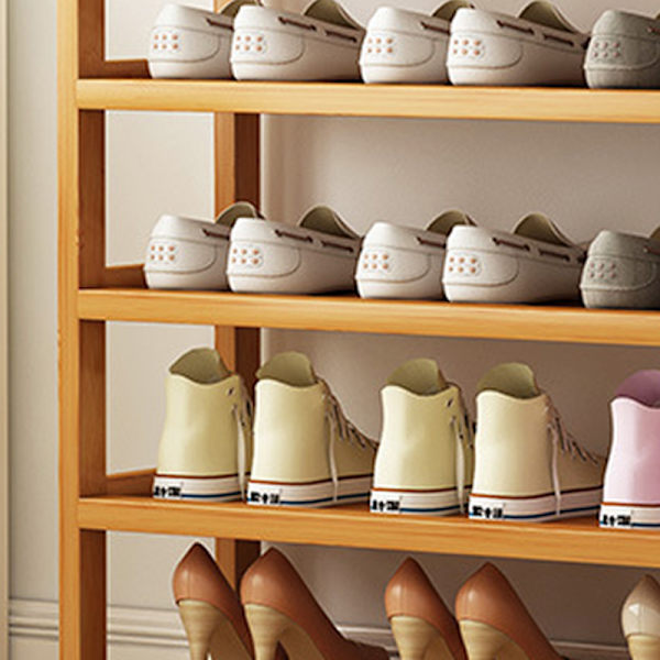 Multi-Layer Shoe Rack Thickened Bamboo Durable Large Capacity Shoe Rack for Dorm 5 Layers, 70cm/27.6in Length