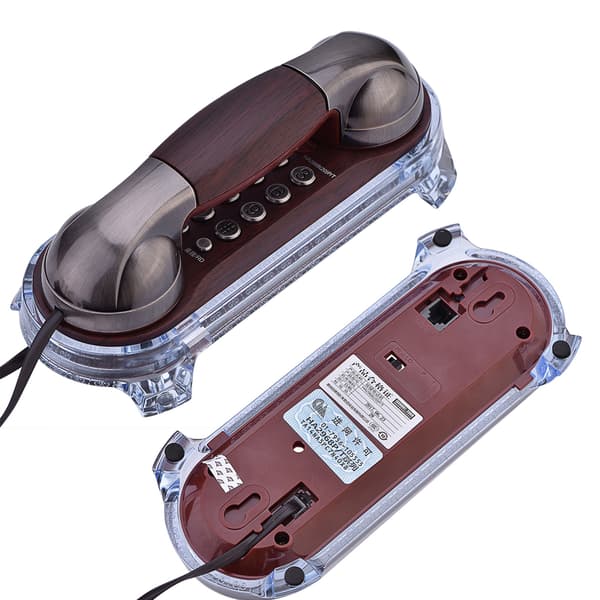 Antik väggmonterad telefon med blå bakgrundsbelysning - 1st