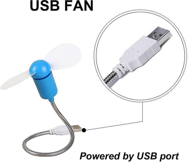 Mini USB-fläkt 4-pack bärbar flexibel kylfläkt för dator stationär dator PC
