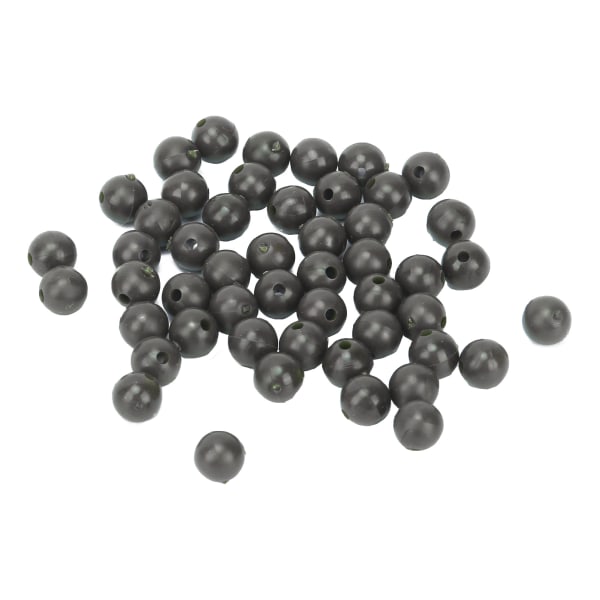 50pcs 8mm Space Beans Set Silica Gel Fishing Line Stopper Collision Avoidance BeansBrown