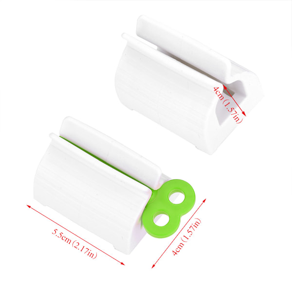 Rullende Tandpasta Squeezer Tandpasta Dispenserholder til Badeværelse (Grøn)