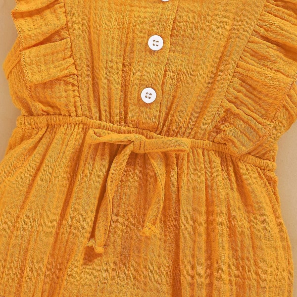 Katea toddler baby röyhelöinen hihaton paita casual kesähaalari puuvillaiset pellavavaatteet
